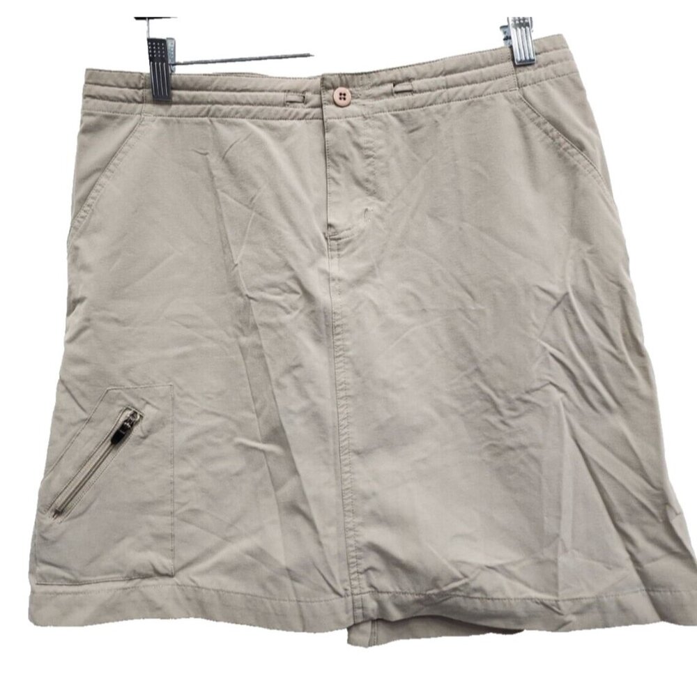 Title Nine Athletic Skort Womens Size 8 Beige Nylon Hiking Outdoor Activewear